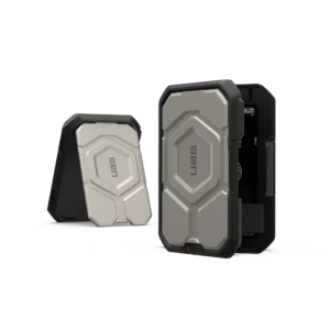UAG_AC_MAGSAFE-WALLET_TITANIUM-BLACK_PRM_01 MAGNETIC WALLET WITH STAND – BLACK/TITANIUM